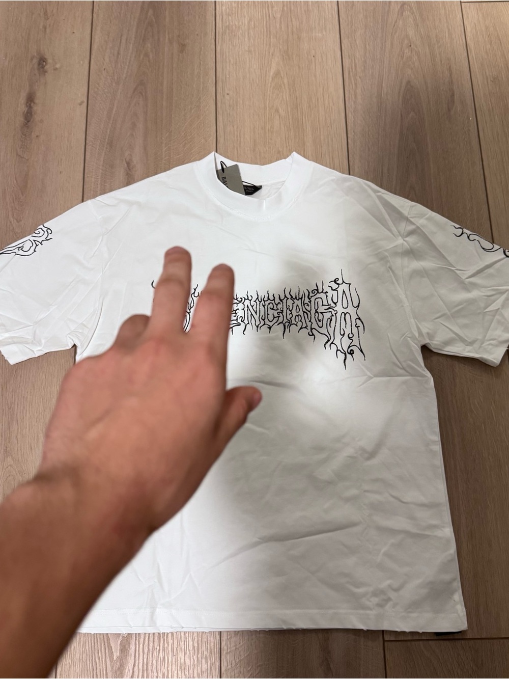 White Balenciaga Short-Sleeve Men's T-Shirt